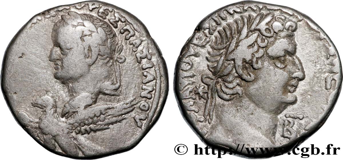 VESPASIAN and TITUS Tétradrachme syro-phénicien VF/XF