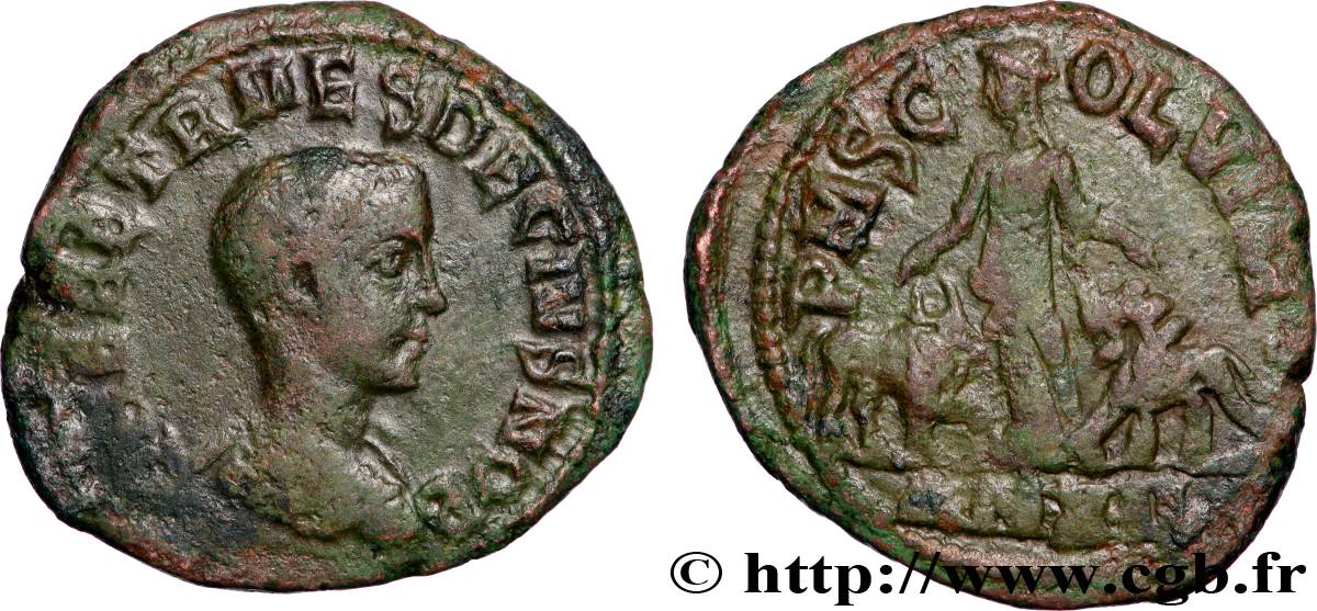 HERENNIUS ETRUSCUS Sesterce AU