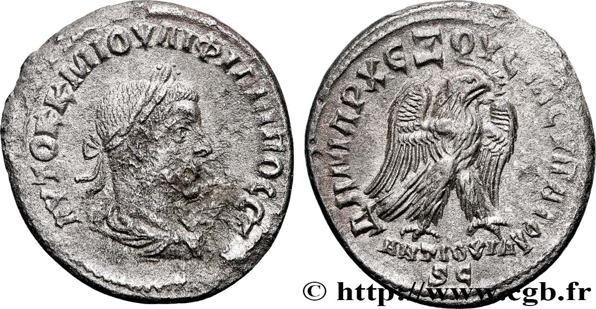 PHILIPPUS Tétradrachme syro-phénicien AU/AU