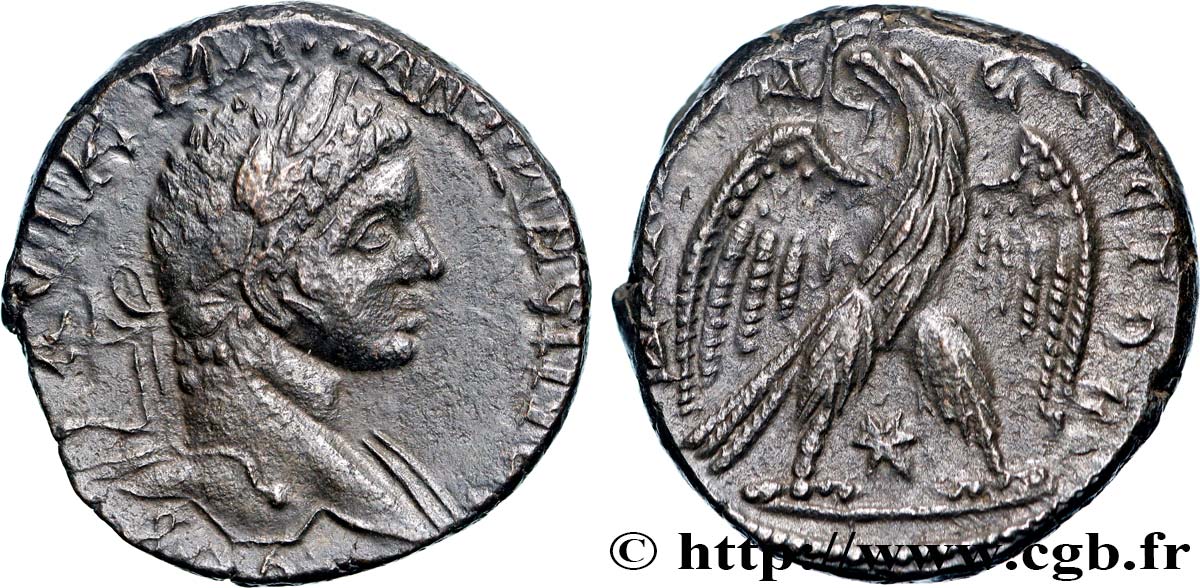 ELAGABALUS Tétradrachme syro-phénicien AU