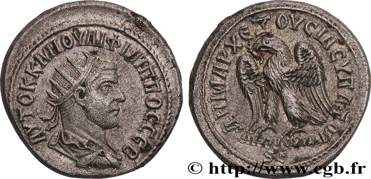 PHILIPPUS I. ARABS Tétradrachme syro-phénicien fVZ