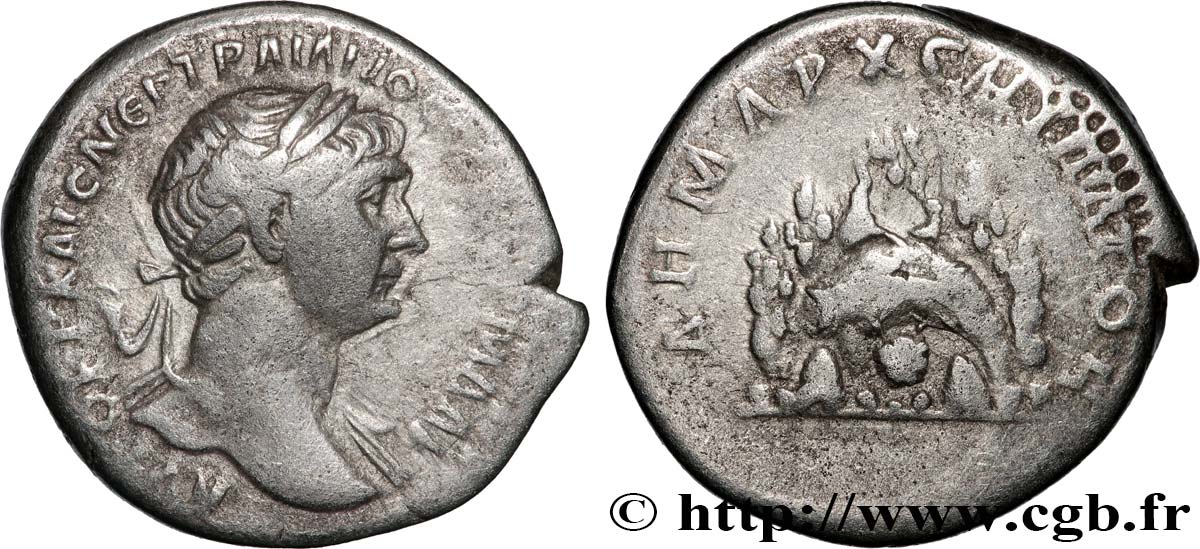TRAJANUS Didrachme XF