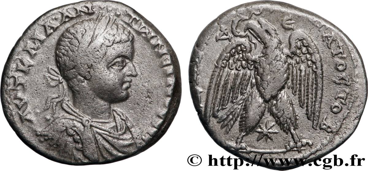 ÉLAGABAL Tétradrachme syro-phénicien TB+/TTB