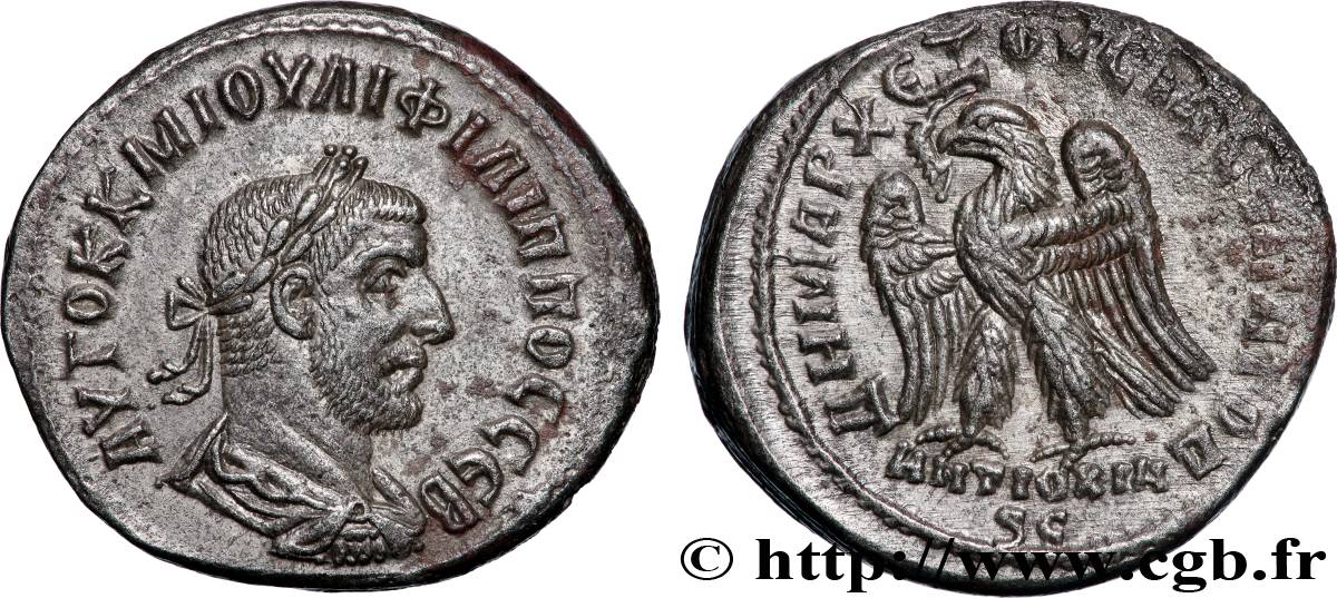 PHILIPPE Ier L ARABE Tétradrachme syro-phénicien TTB+