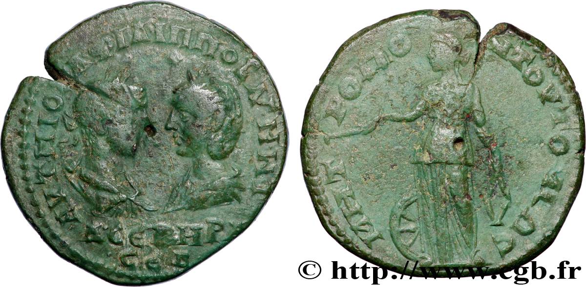 PHILIPPE Ier L ARABE et OTACILIA SEVERA Tetrassaria TTB