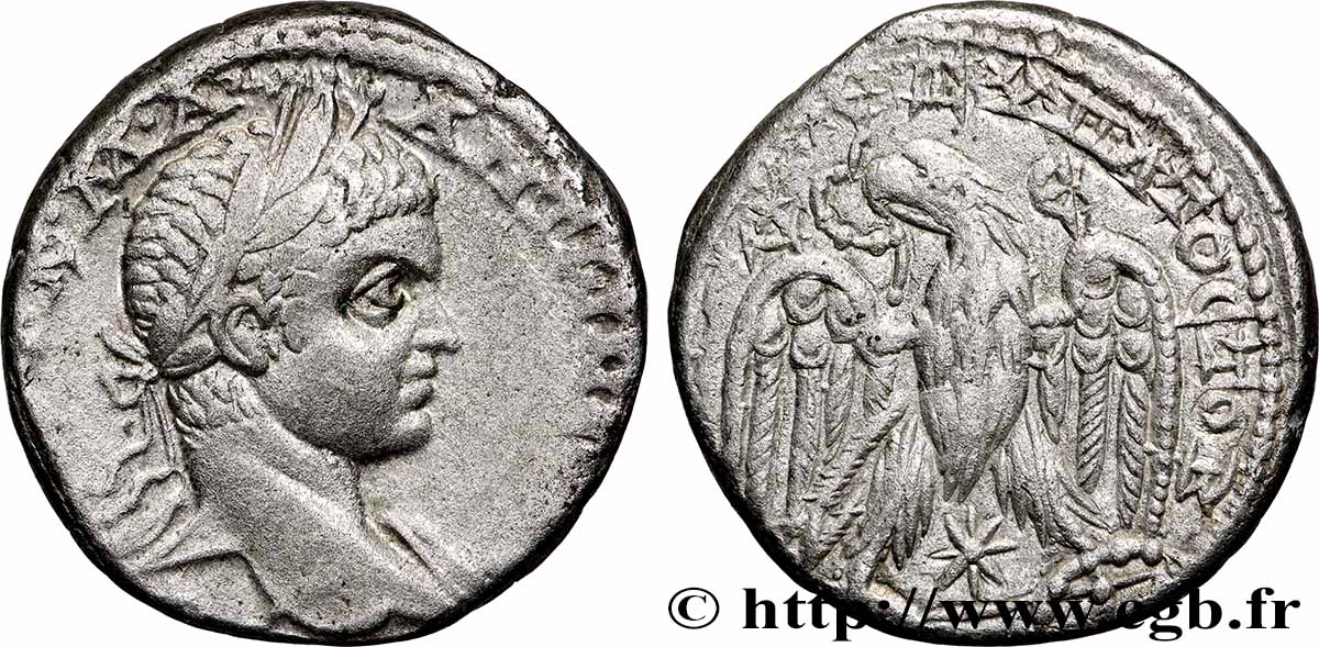 ÉLAGABAL Tétradrachme syro-phénicien TTB+