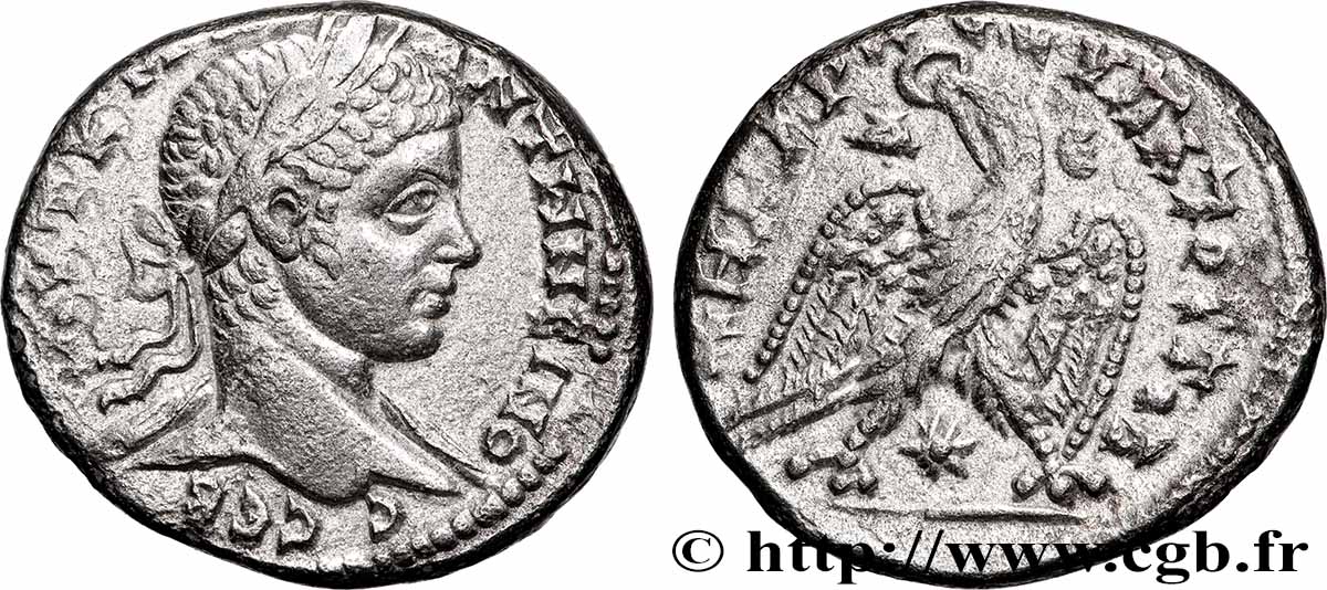 ÉLAGABAL Tétradrachme syro-phénicien SUP/TTB+