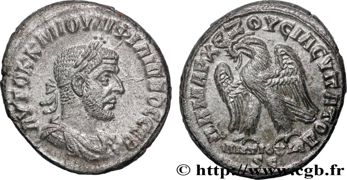 PHILIPPE Ier L&nbsp;ARABE Tétradrachme syro-phénicien SUP/TTB+