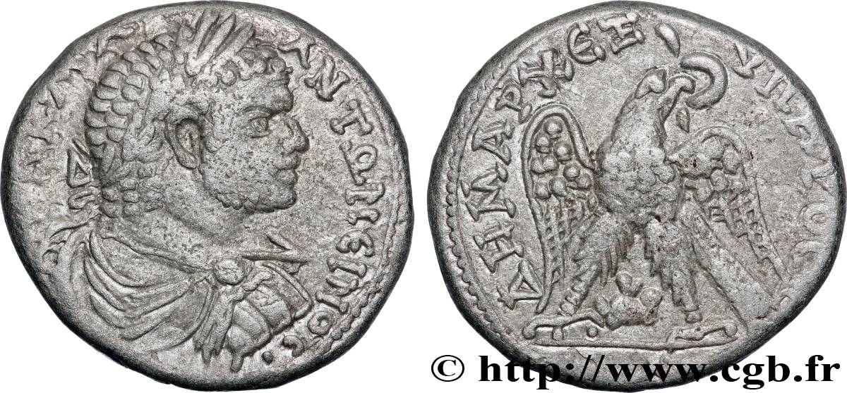 CARACALLA Tétradrachme syro-phénicien TTB