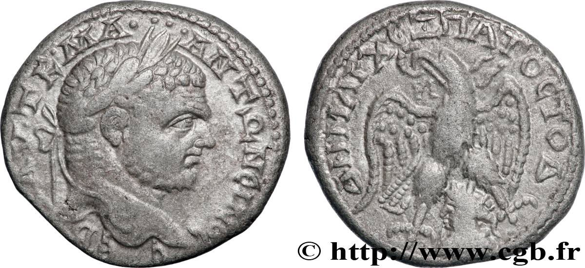 CARACALLA Tétradrachme syro-phénicien TTB+/TTB