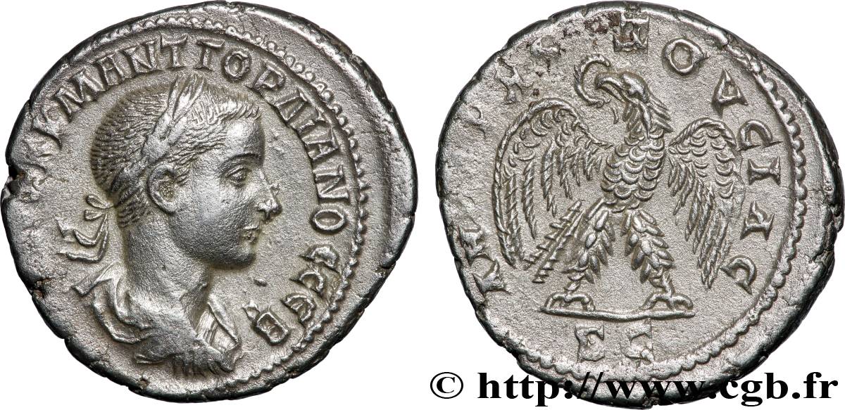 GORDIEN III Tétradrachme syro-phénicien TTB+/SUP