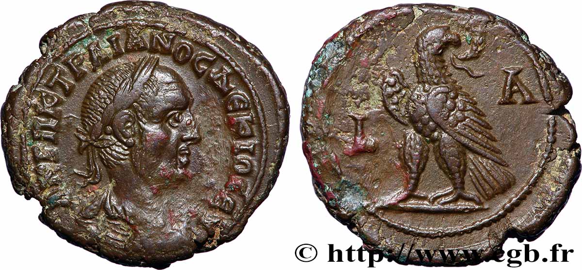 TRAJAN DÈCE Tétradrachme TTB+