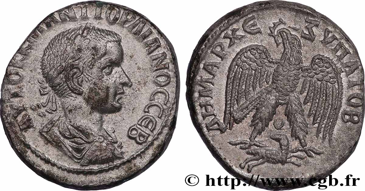 GORDIEN III Tétradrachme syro-phénicien TTB+/SUP