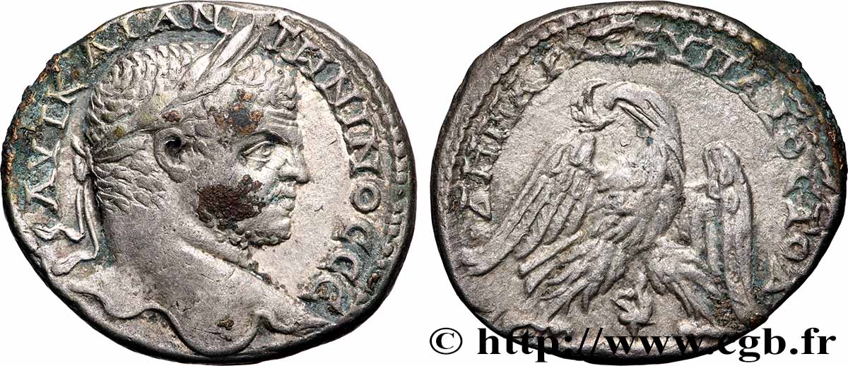 CARACALLA Tétradrachme syro-phénicien q.SPL/BB