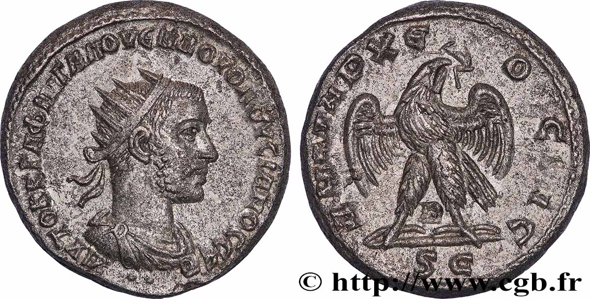 VOLUSIANUS Tétradrachme syro-phénicien VZ