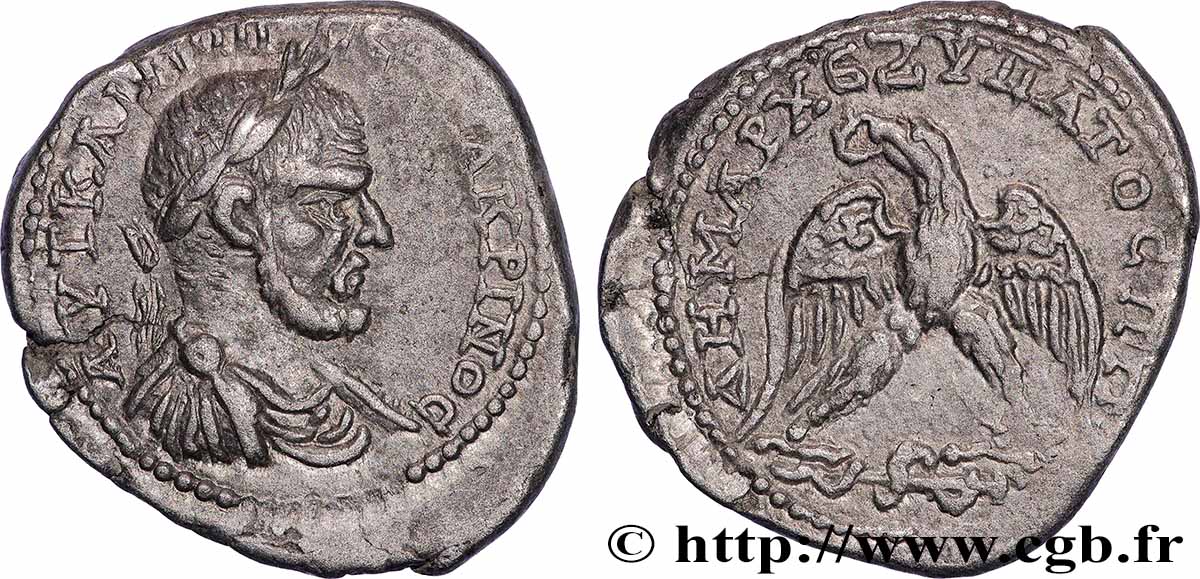 MACRINUS Tétradrachme syro-phénicien AU