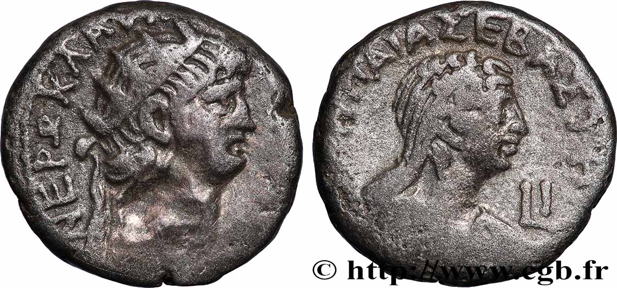 NERO and POPPAEA Tétradrachme VF