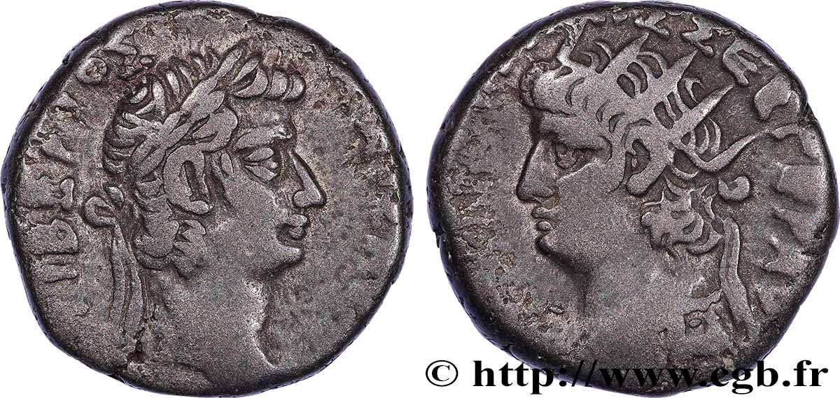 NERÓN y TIBERIO Tétradrachme MBC