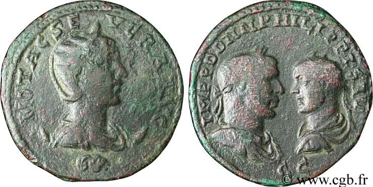 OTACILIA SEVERA, PHILIPPUS I and PHILIPPUS II Tetrassaria XF