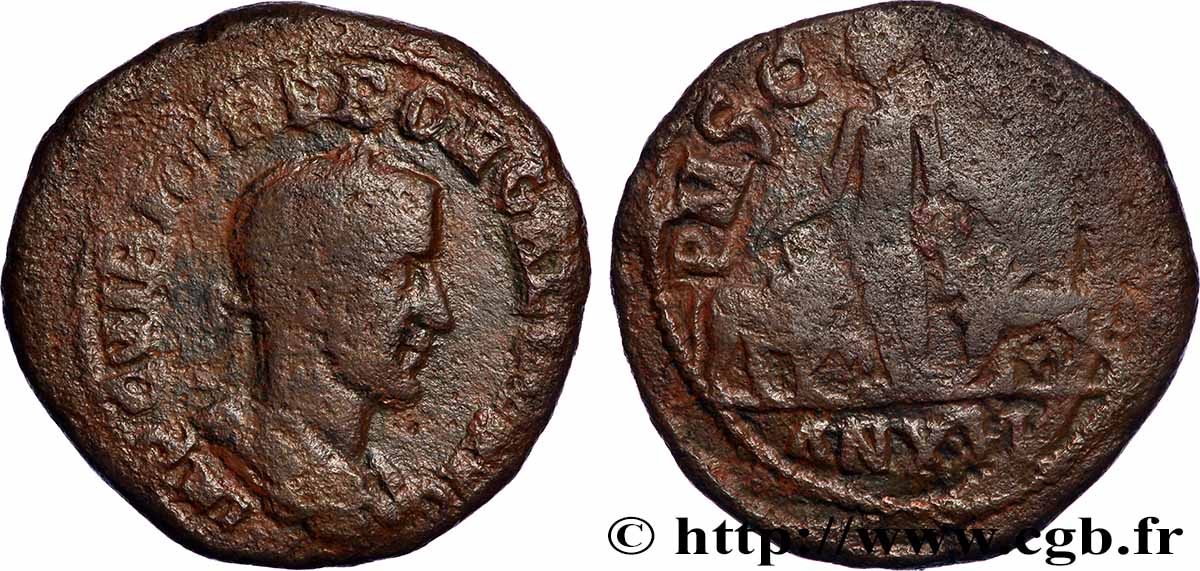 TREBONIANUS GALLUS Sesterce VF