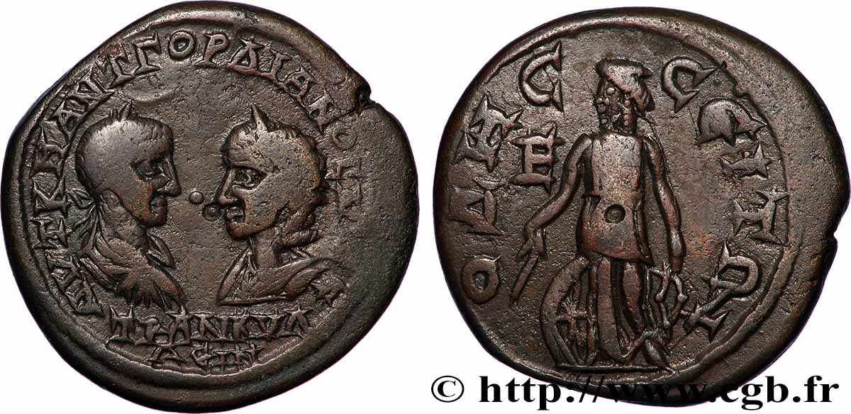 GORDIANUS III and TRANQUILLINA Pentassaria XF