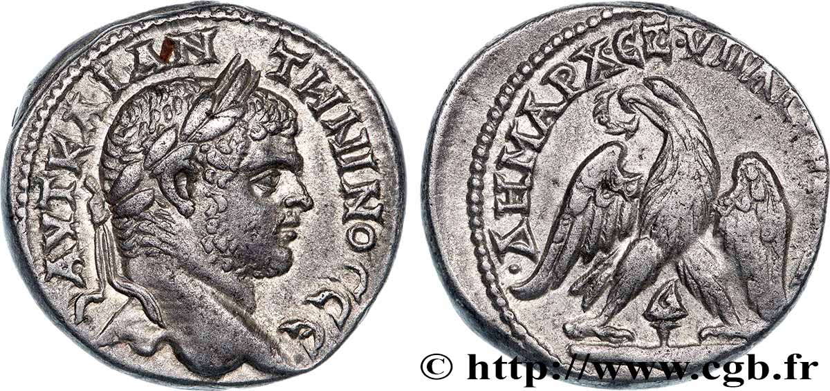 CARACALLA Tétradrachme syro-phénicien AU