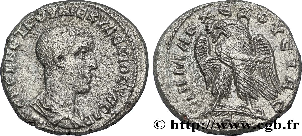 HÉRENNIUS ÉTRUSCUS Tétradrachme syro-phénicien TTB+