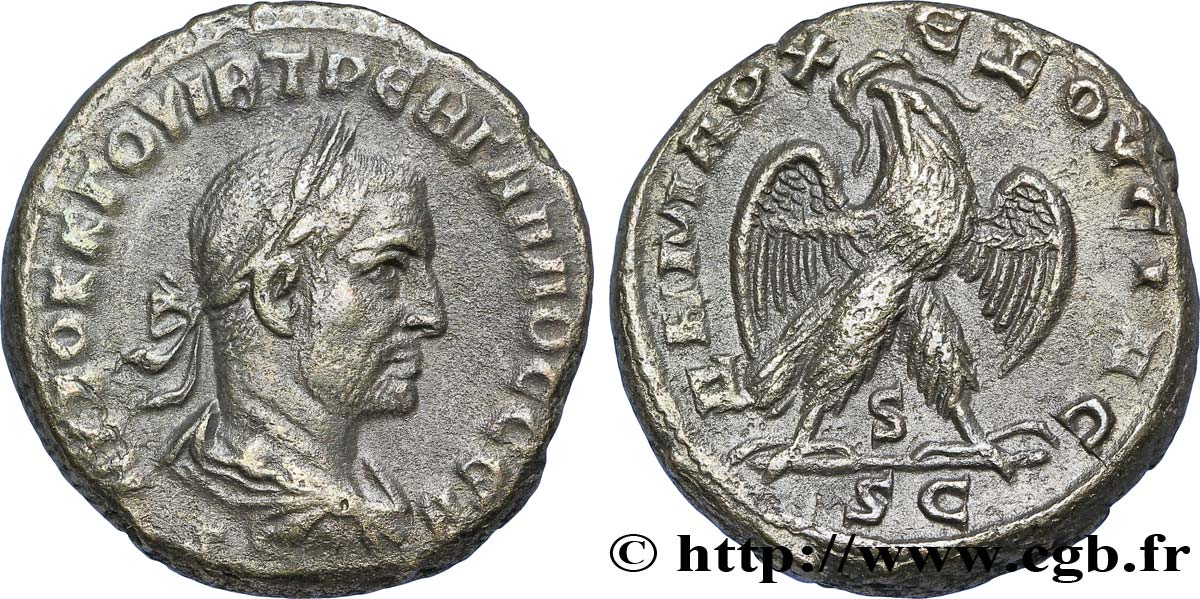 TREBONIANUS GALLUS Tétradrachme syro-phénicien fVZ