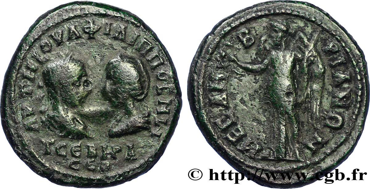 PHILIPPUS I and OTACILIA SEVERA Tetrassaria VF
