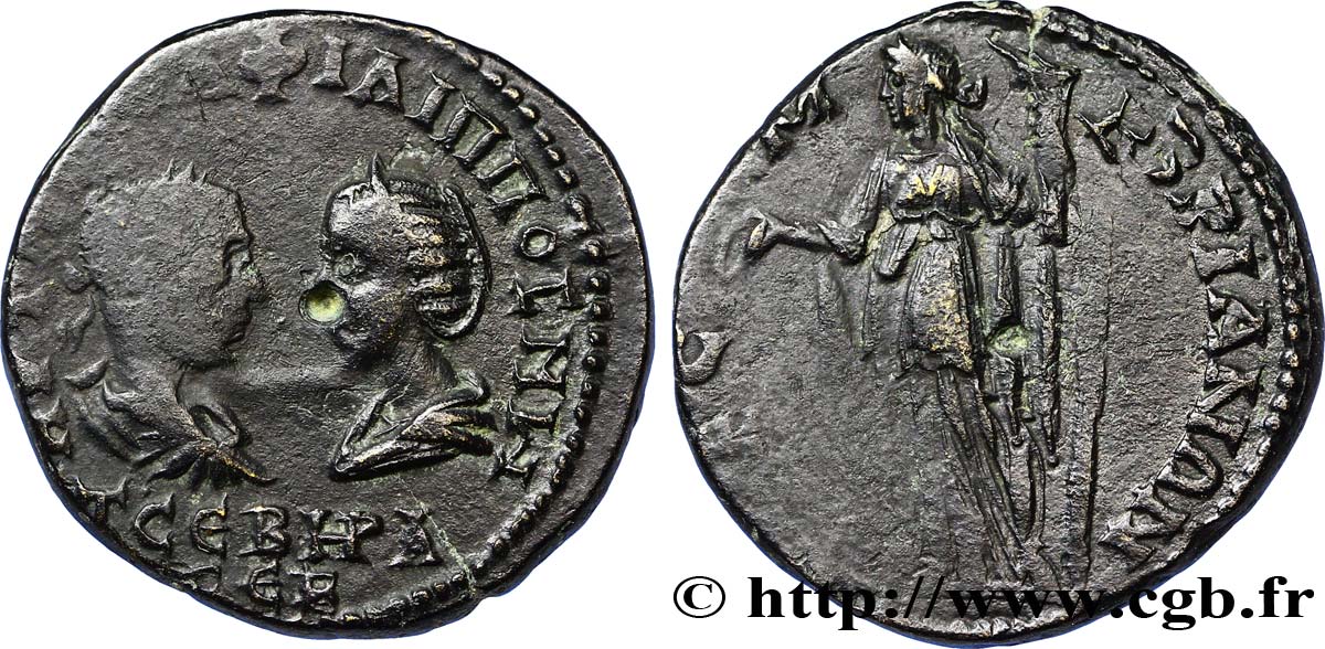 PHILIPPUS I and OTACILIA SEVERA Tetrassaria XF