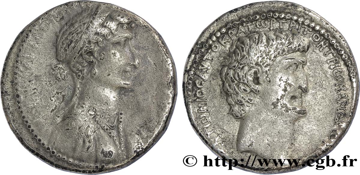 CLEOPATRA VII and MARK ANTONY Tétradrachme syro-phénicien XF