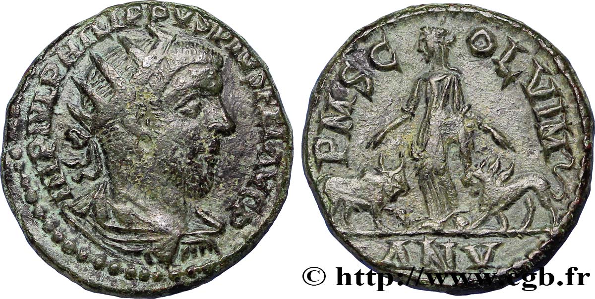 PHILIPPUS I. ARABS Dupondius fVZ