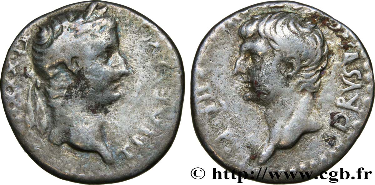 TIBERIUS and DRUSUS Drachme BC+