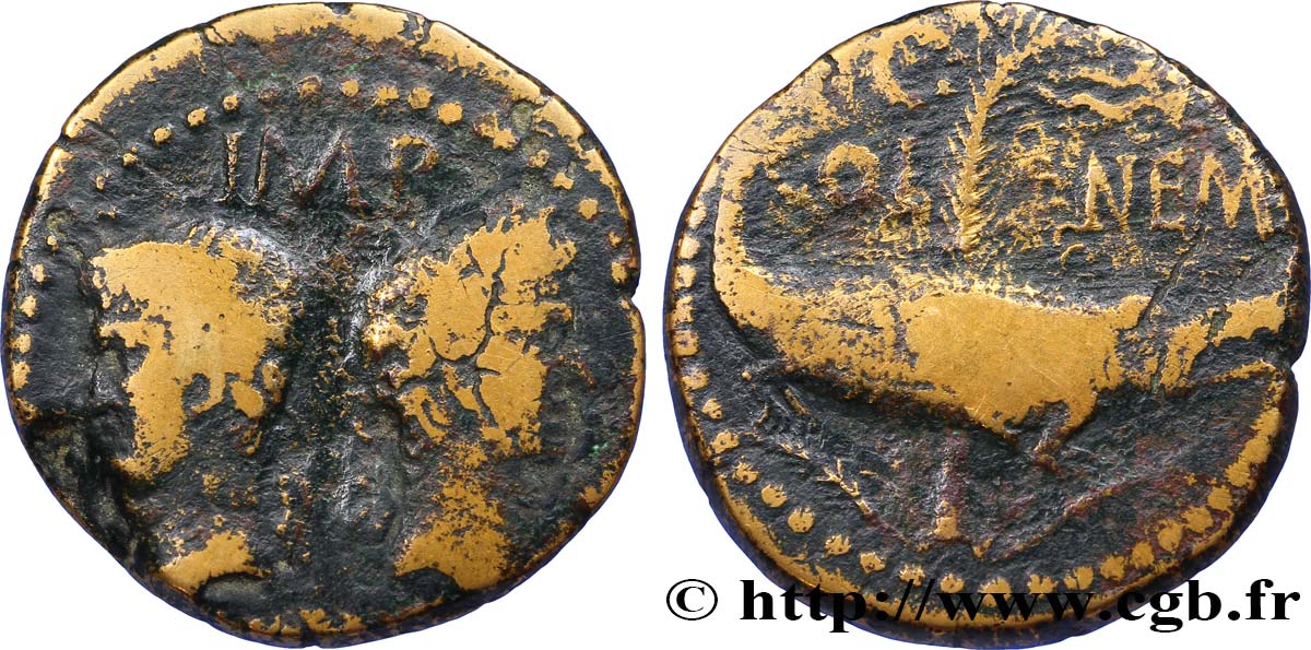 AUGUSTE et AGRIPPA Dupondius TB