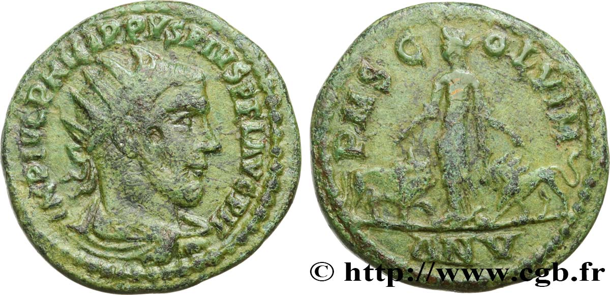 PHILIPPUS I. ARABS Dupondius fVZ