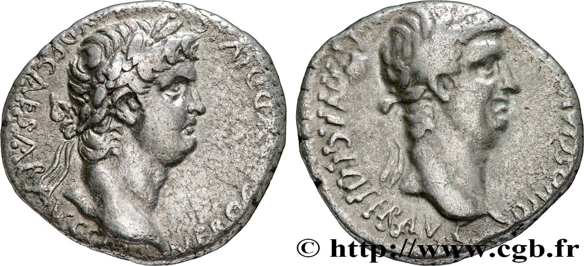 NERO and CLAUDIUS Tétradrachme syro-phénicien XF