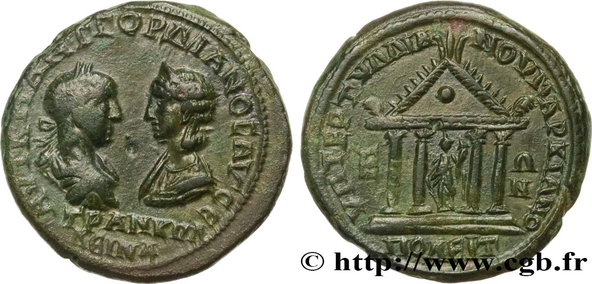 GORDIANUS III and TRANQUILLINA Pentassaria XF/AU