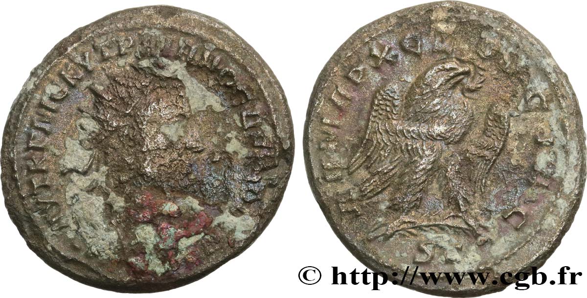 TRAJAN DÈCE Tétradrachme syro-phénicien B/TB