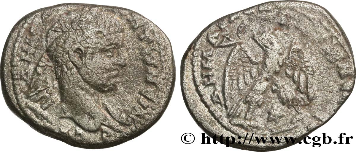 ELAGABALUS Tétradrachme syro-phénicien VF