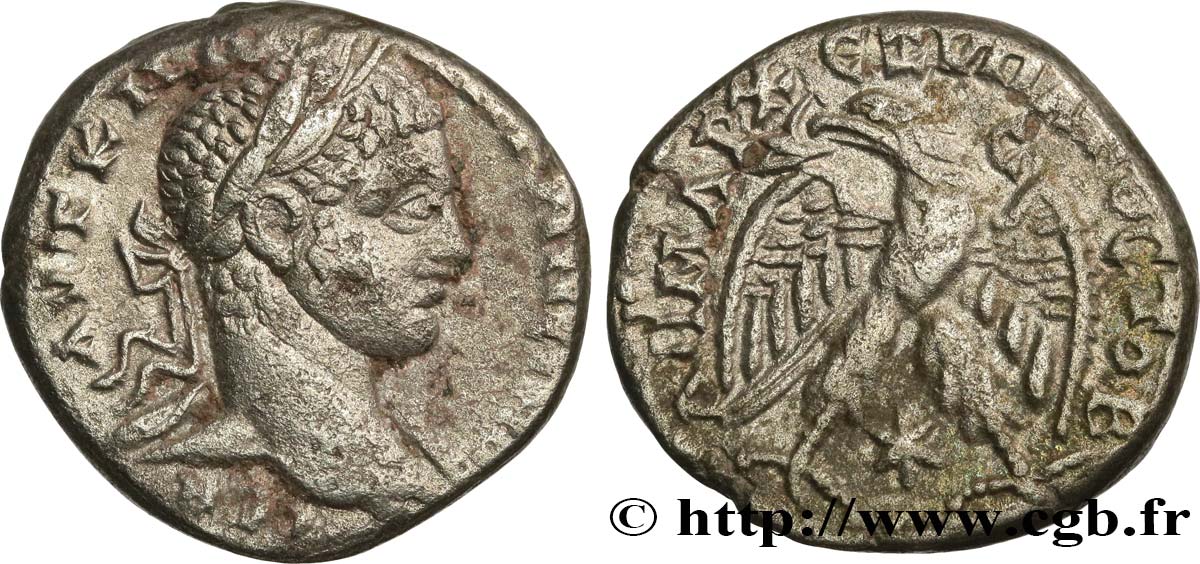 ELAGABALUS Tétradrachme syro-phénicien SS