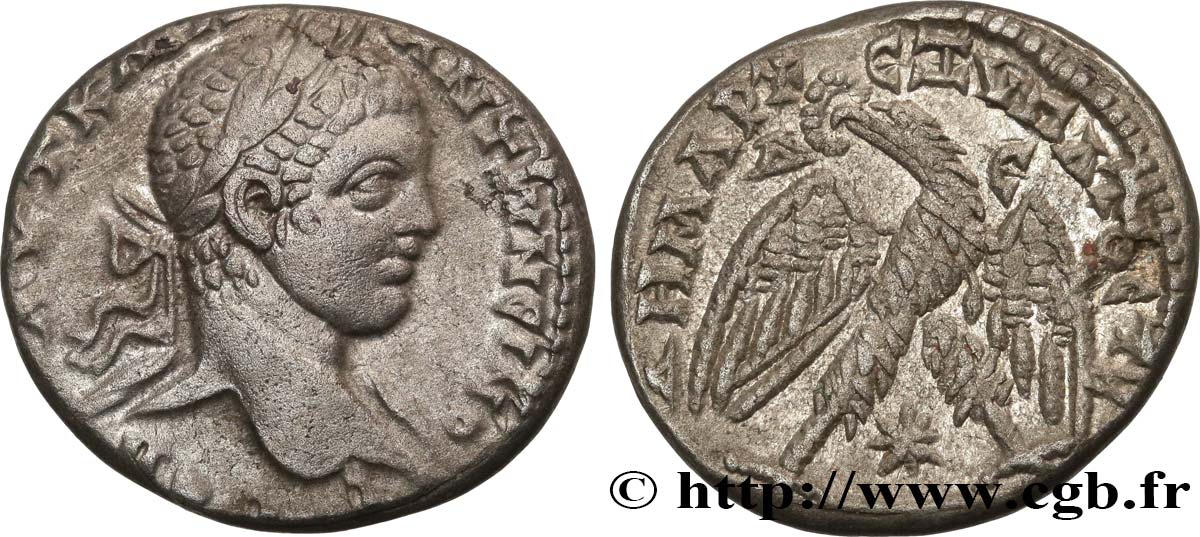 ELAGABALUS Tétradrachme syro-phénicien SS/fVZ