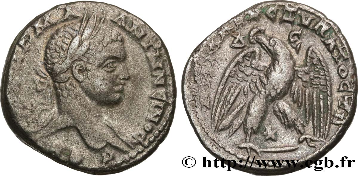 ELAGABALUS Tétradrachme syro-phénicien XF