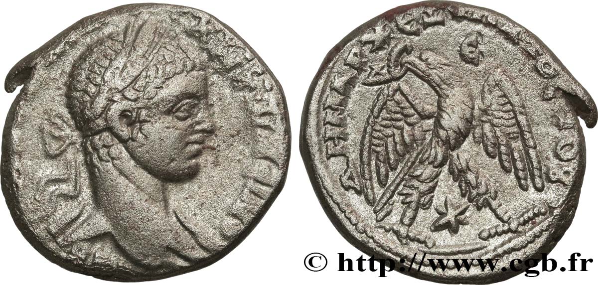 ELAGABALUS Tétradrachme syro-phénicien VF/XF