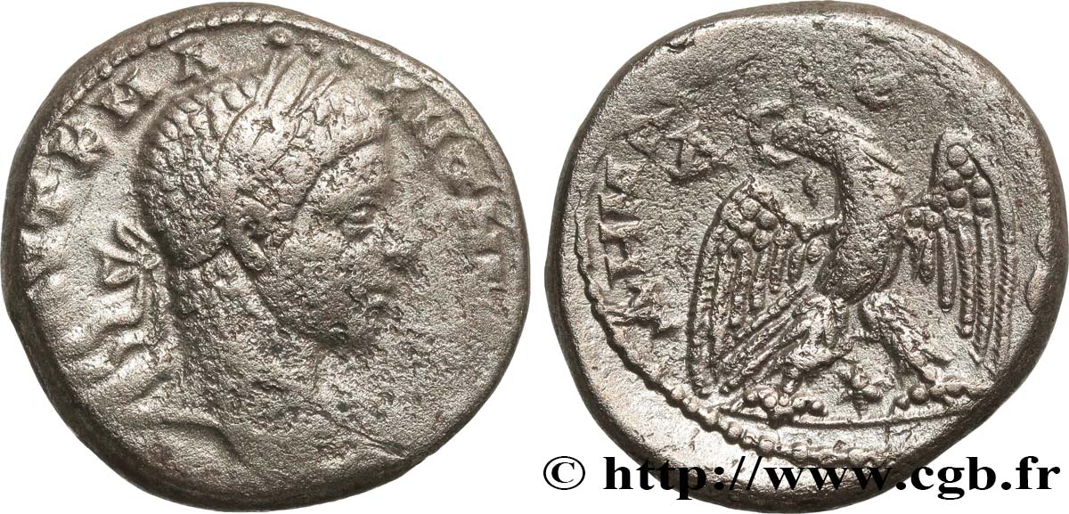 ELAGABALUS Tétradrachme syro-phénicien VF