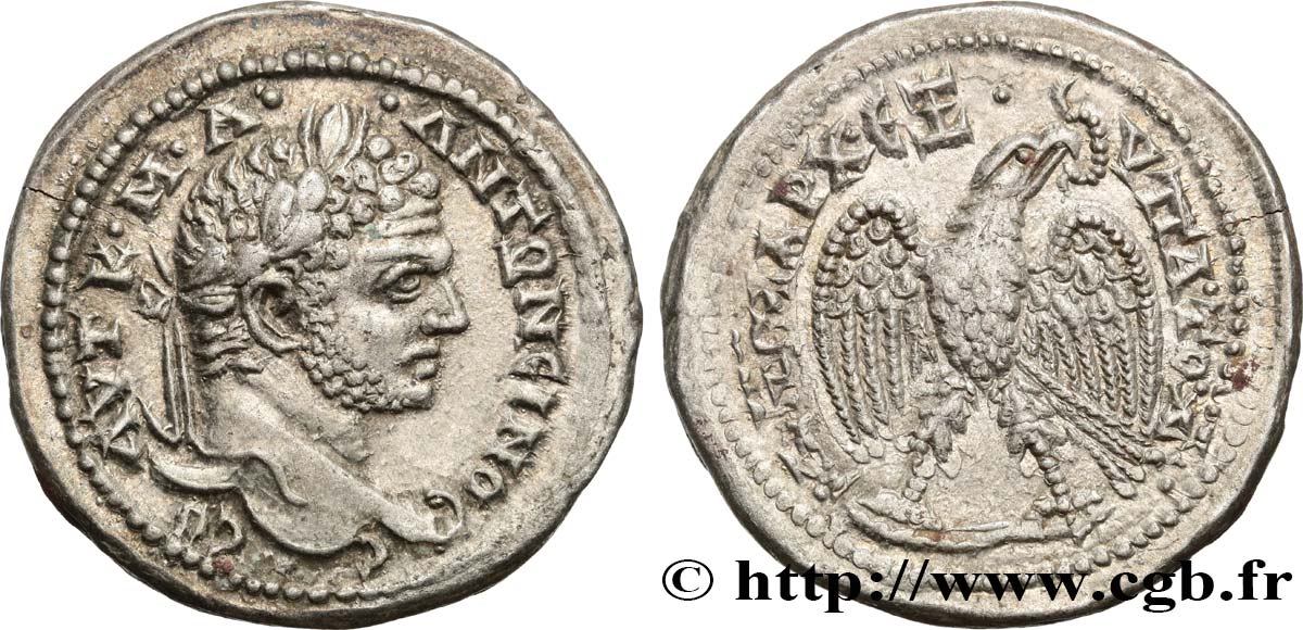 CARACALLA Tétradrachme syro-phénicien SPL/q.SPL