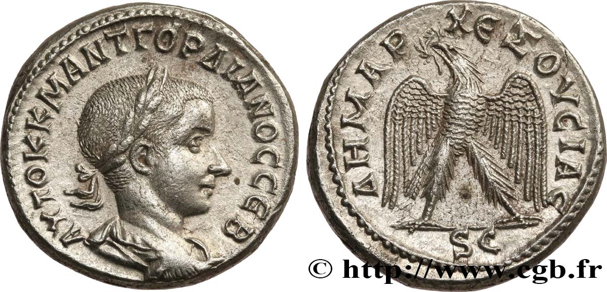GORDIEN III Tétradrachme syro-phénicien SUP