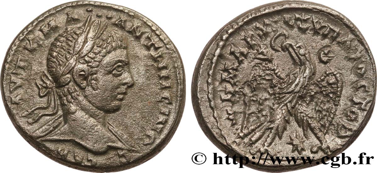 ELAGABALUS Tétradrachme syro-phénicien AU/XF