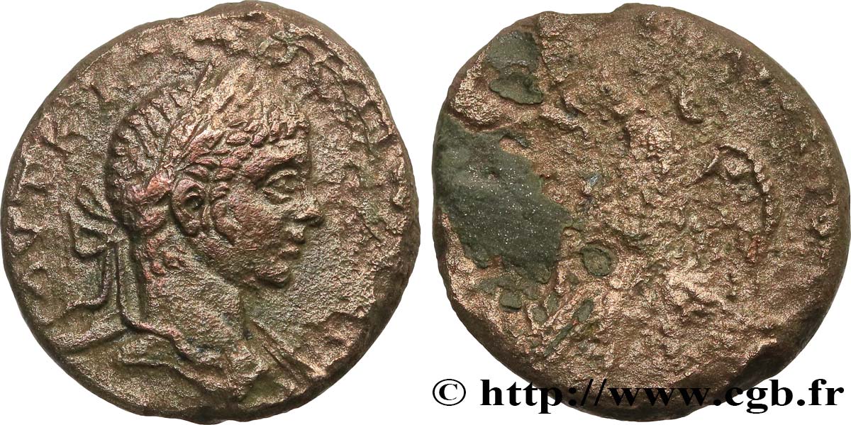 ELAGABALUS Tétradrachme syro-phénicien VF/VG