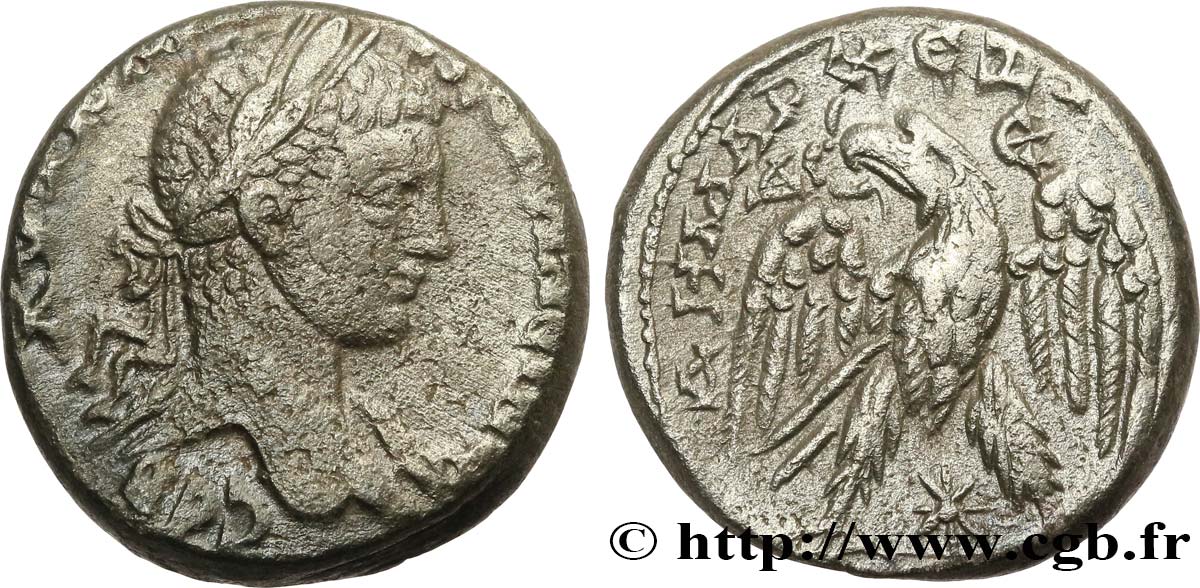 ELAGABALUS Tétradrachme syro-phénicien VF/XF