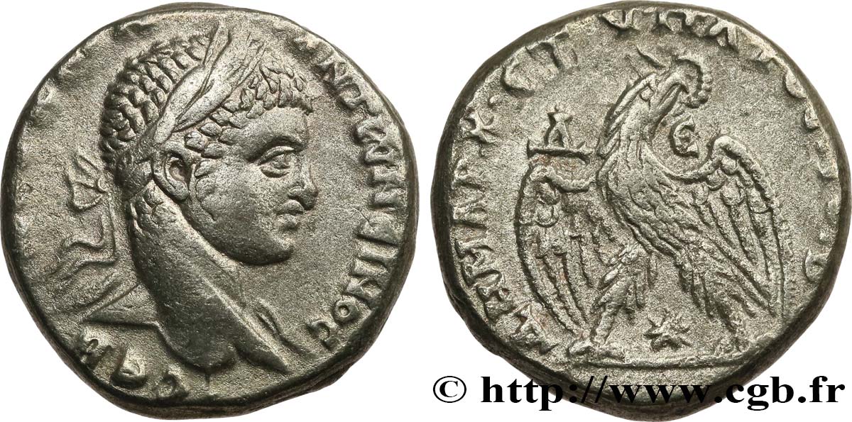 ELAGABALUS Tétradrachme syro-phénicien AU/XF